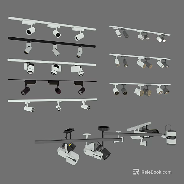 Modern Downlights And Spotlights With Various Styles For Home Ceiling Lighting 3d model