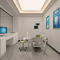 Modern Reception Area Interior With Sofas Plant Large Windows And Logo Partition Wall 3d model