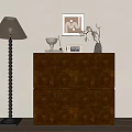 Middle style bucket cabinet 3d model