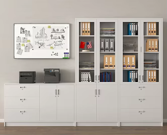 Modern File Cabinet Office File Cabinet Locker Printer 3d model