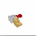 Modular Furniture With Yellow Blocks Gray Cylinders And Red Cubes Stackable Design