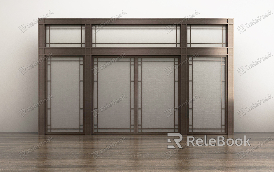 New Chinese-style sliding door model