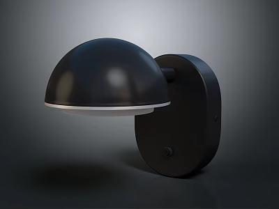 Modern Black Hemispherical Wall Light Lighting Combination For Home Interior Decor 3d model