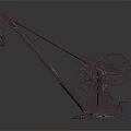 Retro Crane Manual Crane 3d model