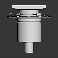 Durable Stainless Steel Floor Drain With Square Grid Cover And Cylindrical Base