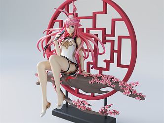 Modern Toy Anime Girl Hand-made Furnishings 3d model