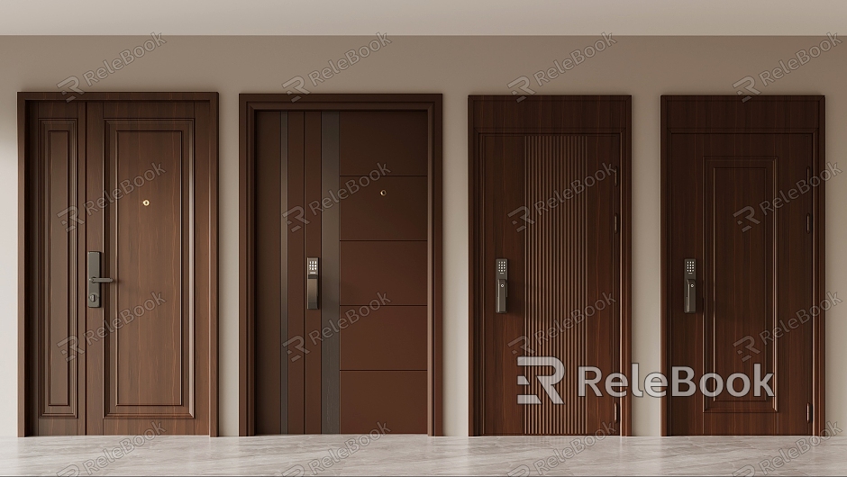 Double door entry door model