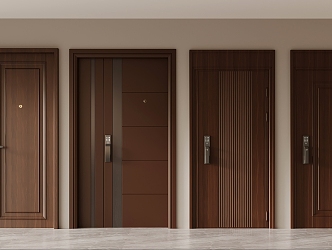 Double door entry door 3d model