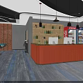 Modern Billiard Room Interior With Tables Lighting Bar Counter Blue Gray Carpet And Comfortable Seating