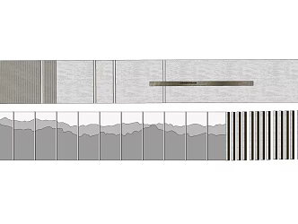 modern landscape wall 3d model