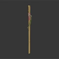 Nature Scene Featuring Handmade Stick Figure Craft With Bamboo Sticks And Leaves