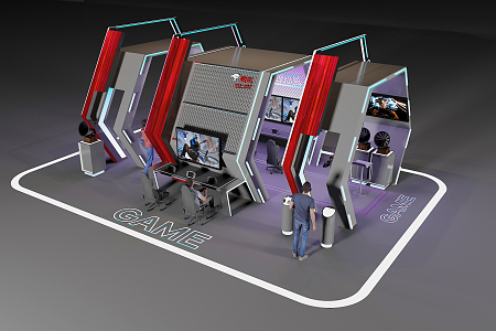 Modern Exhibition Technology Exhibition Hall Exhibition Booth Exhibition Hall Exhibition Display 3d model