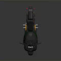 Black And Orange Sport Motorcycle With Green Rim Accents Streamlined Body And Aerodynamic Design