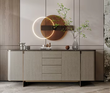Light Luxury Side Cabinet Entrance Cabinet 3d model