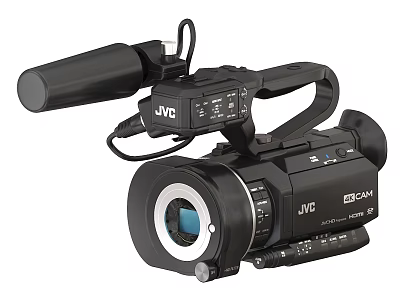 JVC Professional Digital Video Camera With Shoulder Mount And Built in Microphone 3d model