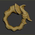 Yellow Decorative Apparel Accessory With Unique Circular Design And Ornate Details For Fashion Enthusiasts