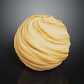 Fluffy Swirled Light Brown Golden Meringue Crispy Exterior Dessert
