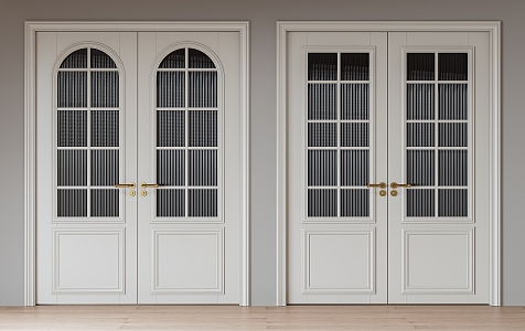 Modern double door 3d model