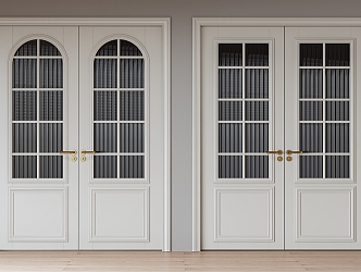 Modern double door 3d model