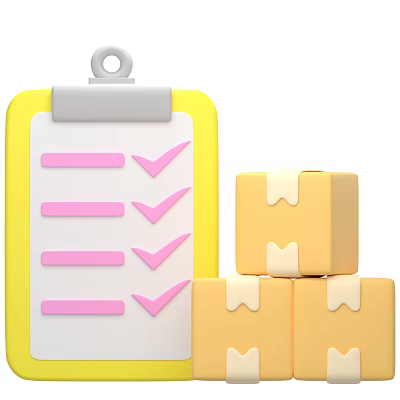 Modern Express Box Express Package Express List Cartoon Express Box Cartoon Express List 3d model