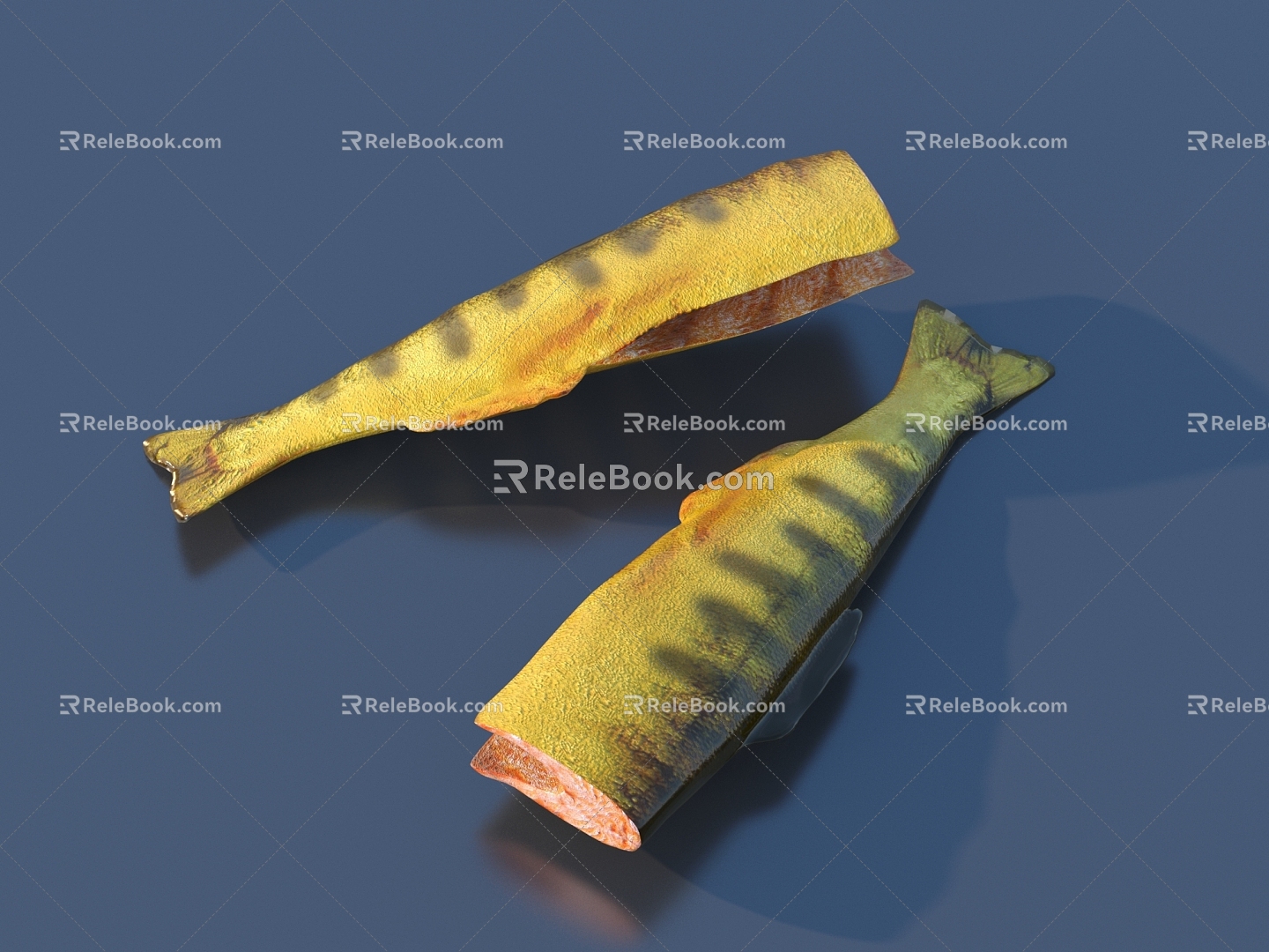 Fish salmon food gourmet 3d model