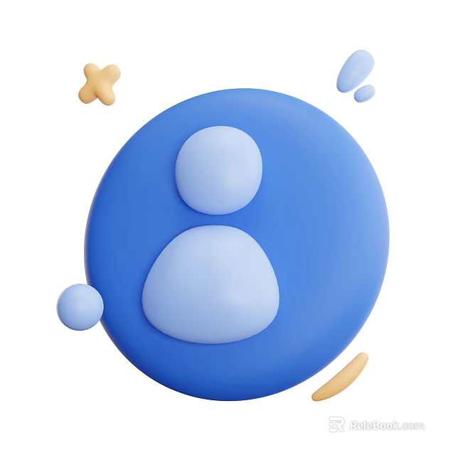 Decorative Ornament Set Featuring Blue Circular Base White Geometric Shapes And Small Decorative Elements 3d model