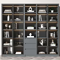 Modern bookcase combination 3d model