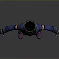 Game Movie 3D Character With Short Hair Hat Blue Jacket Purple Vest Shorts Purple Boots