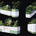 Garden Planters With Green Plants Various Designs VEGBO Branding And Decorative Shapes