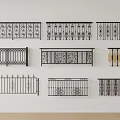Various Decorative Wrought Iron Railings With Intricate Patterns And Designs