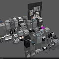 Variety of Office Equipment Display Including Printers Scanners Computers and Copiers