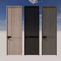 Modern Hinged Doors In Different Colors With Wooden Texture For Interior Design