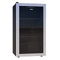 Haier Modern Wine Cooler With Glass Door Black Silver Finish And Storage Shelves