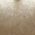 Hexagonal Wooden Floor Tiles With Natural Grain And Light Brown Finish