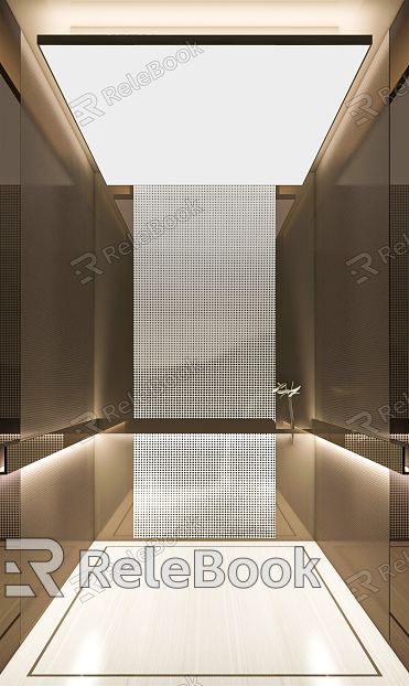 Light luxury elevator car elevator car interior commercial elevator interior elevator interior space large elevator model