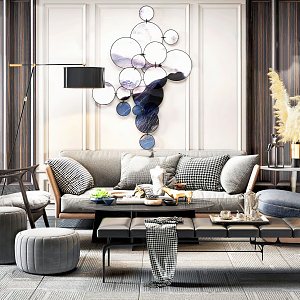 Modern Sofa Coffee Table Combination Italian Sofa Combination 3d model