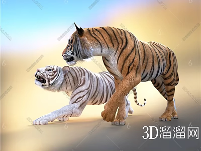 3D Rendered Reptiles With Lifelike Features And Dynamic Interaction Poses 3d model