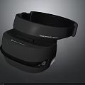 Sleek Black VR Headset With Comfortable Headband And Advanced Technology