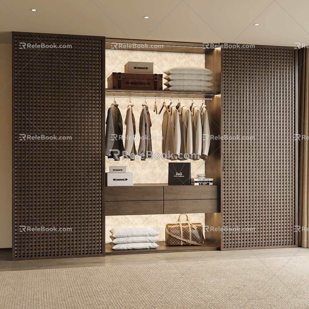 wardrobe open wardrobe Molteni wardrobe cloakroom open cloakroom 3d model