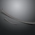 Curved Metal Structure Components With Mesh Texture And Different Lengths