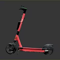 Red And Black Modern Electric Scooter With Adjustable Handlebar And Sturdy Wheels