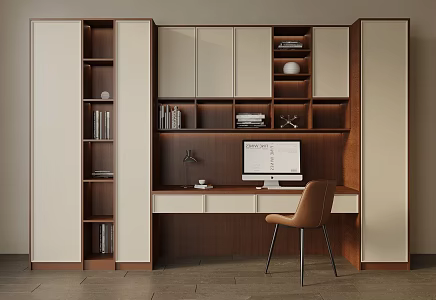 French Middle Style Bookcase 3d model