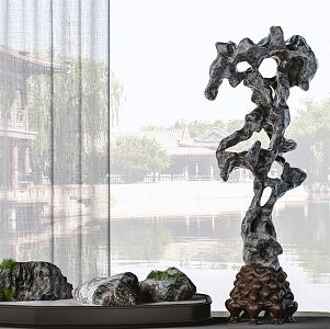 New Chinese Style Taihu Stone Taihu Stone Sculpture 3d model