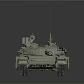 Advanced Modern Armored Military Tank Featuring Turret Cannon Antenna And Track System
