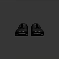 Black Leather Brogue Lace Up Formal Shoes With Shiny Finish And White Soles