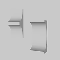 Modern plaster lamp wall lamp 3d model