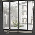 modern floor-to-ceiling windows 3d model
