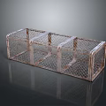 Vintage Metal Grid Decorative Ornament Set With Rustic Texture And Reflective Surface 3d model