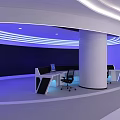 modern command center 3d model