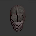 Modern Gray Tactical Weapon Helmet with Black Stripe and Full Face Protection Design